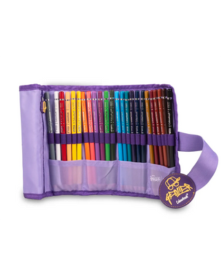 Astuccio Portapastelli a Rotolo Geolier – 24 Pastelli Viola